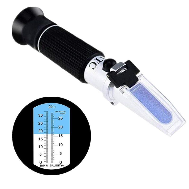 Refractometer Salinity - 0-32% 설탕 0-28% 소금 휴대용 2