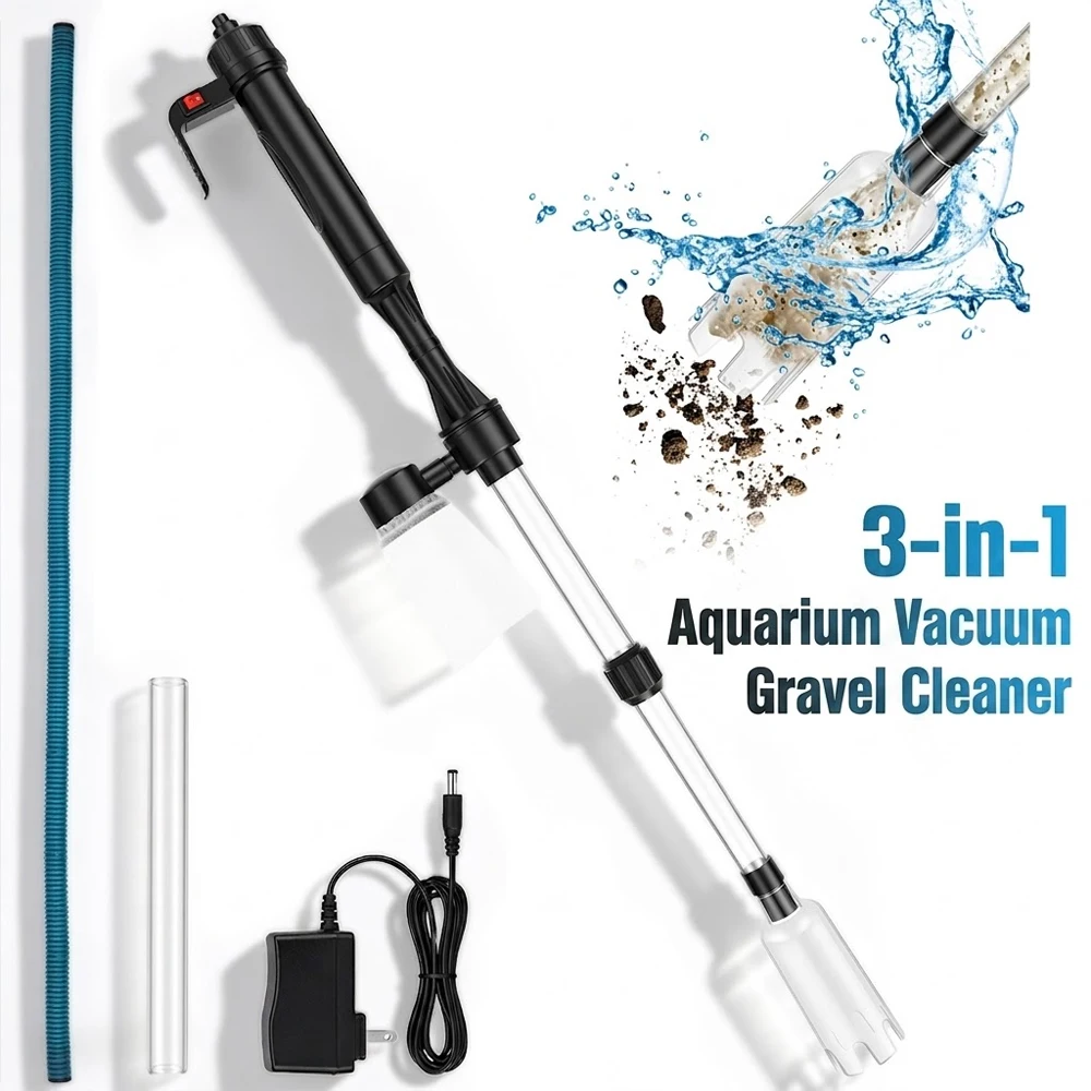 Marine Aquarium Water Change - 수족관 진공 자갈 청소기 3 in