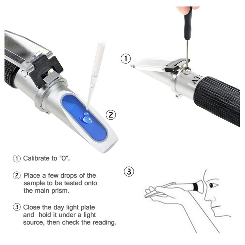 0-32% 설탕 0-28% 소금 휴대용 2 in 1 굴 - Refractometer Salinity 리뷰 및 가격