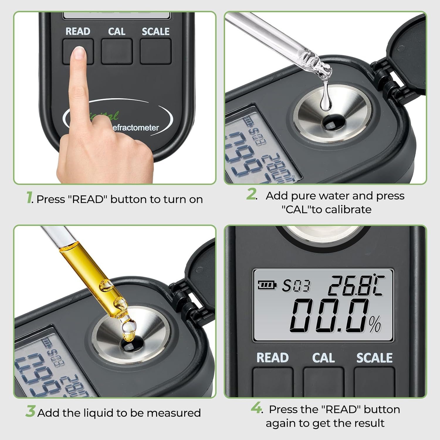디지털 굴절계 디지털 염도 굴절계 및 측정기 범위 0- - Refractometer Salinity 리뷰 및 가격
