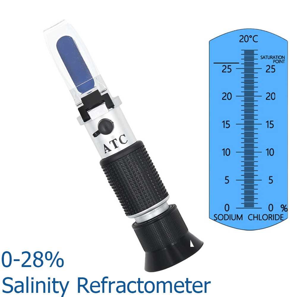 ATC 굴절계 해수 염분 측정기 0-28% 염수 농도  - Refractometer Salinity 리뷰 및 가격