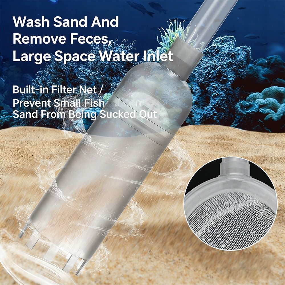 새로운 사이펀 수족관 자갈 청소 펌프 필터 노즐 어항  - Marine Aquarium Water Change 리뷰 및 가격