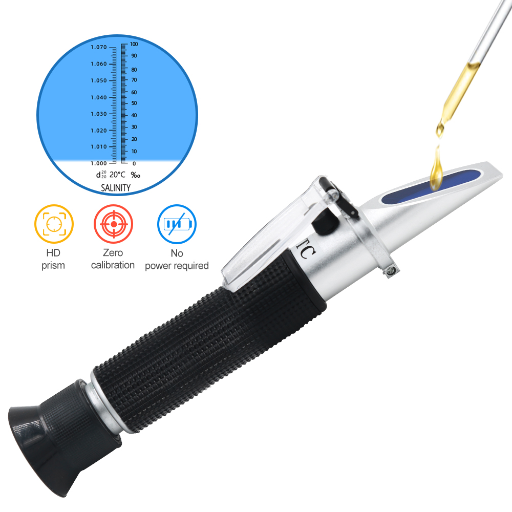 휴대용 염분 굴절계 0-100% 염분계 1.000-1. - Refractometer Salinity 리뷰 및 가격
