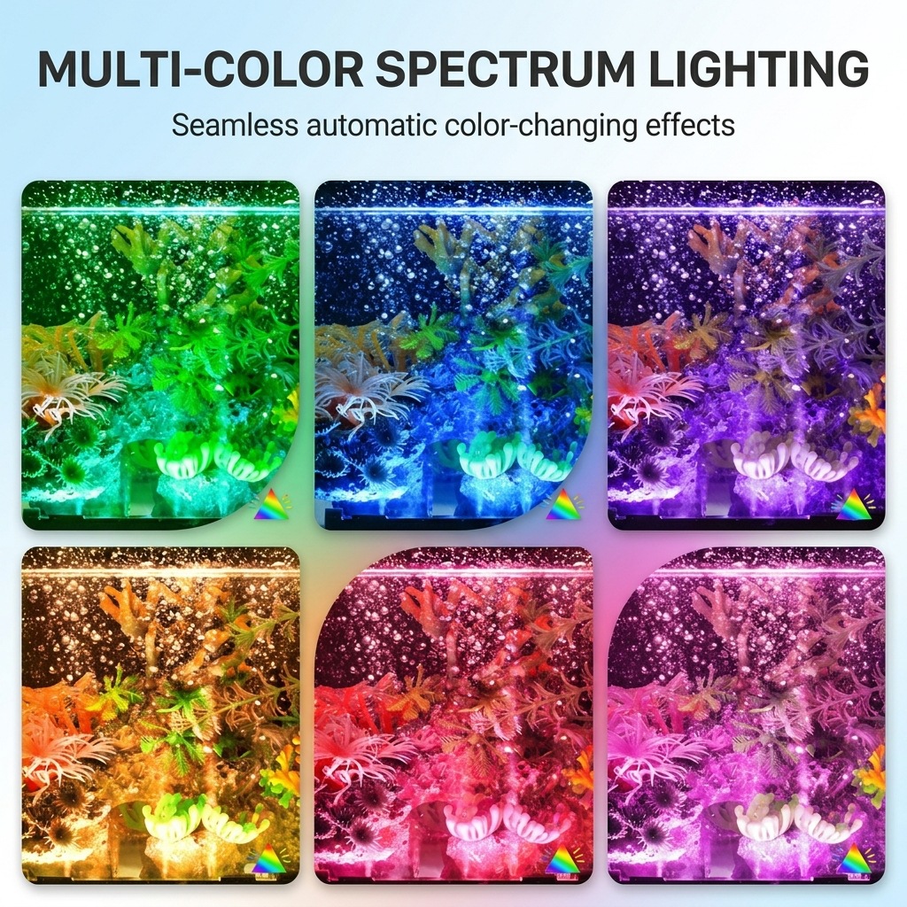 USB LED 수족관 에어 버블 라이트 자동 RGB 색 - Marine Aquarium Water Change 리뷰 및 가격