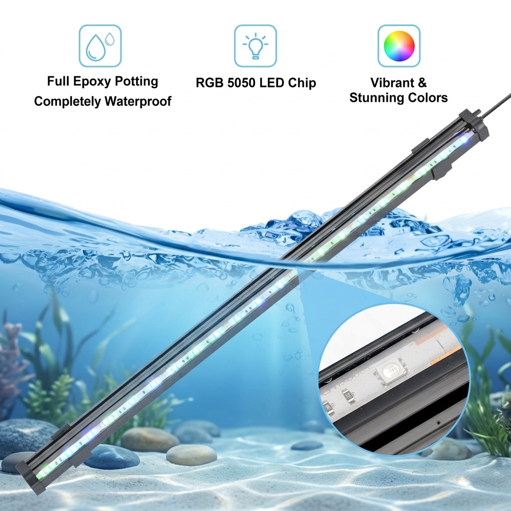 USB LED 수족관 에어 버블 라이트 자동 RGB 색 - Marine Aquarium Water Change 리뷰 및 가격